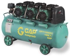 Gap Kompresör 100 Litre 6 Hp Hava Kompresörü GPY1500X3 Yağsız Sessiz Hızlı Kompresör