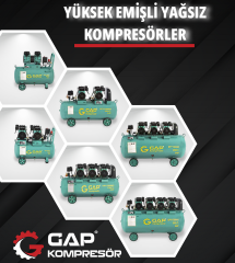 Gap GPY1500X4 200 Litre 8 Hp Yüksek Emişli-Hızlı Yağsız Sessiz Hava Kompresörü
