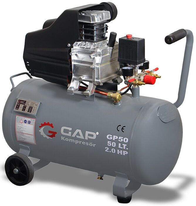 Gap Kompresör GP50 50 Litre 2 Hp 8 Bar Yağlı Pistonlu Hava Kompresörü
