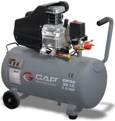 Gap Kompresör GP50 50 Litre 2 Hp 8 Bar Yağlı Pistonlu Hava Kompresörü