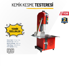 Gebamax BM25220 250 mm 220 Volt Et ve Kemik Kesme Makinesi - Şerit Testere