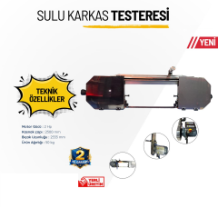 Gebamax 380 Volt Krom Sulu Karkas Kesme - Bölme Şerit Testeresi