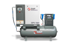 Gap Kompresör DepoÜstüGpv15A 500 Litre 15 Hp Depo Üstü Vidalı Hava Kompresörü