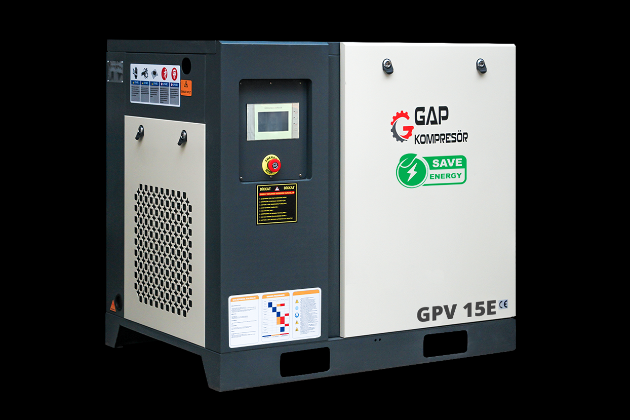 Gap Kompresör Gpv15E 500 Litre 15 Hp İnvertörlü Vidalı Hava Kompresörü