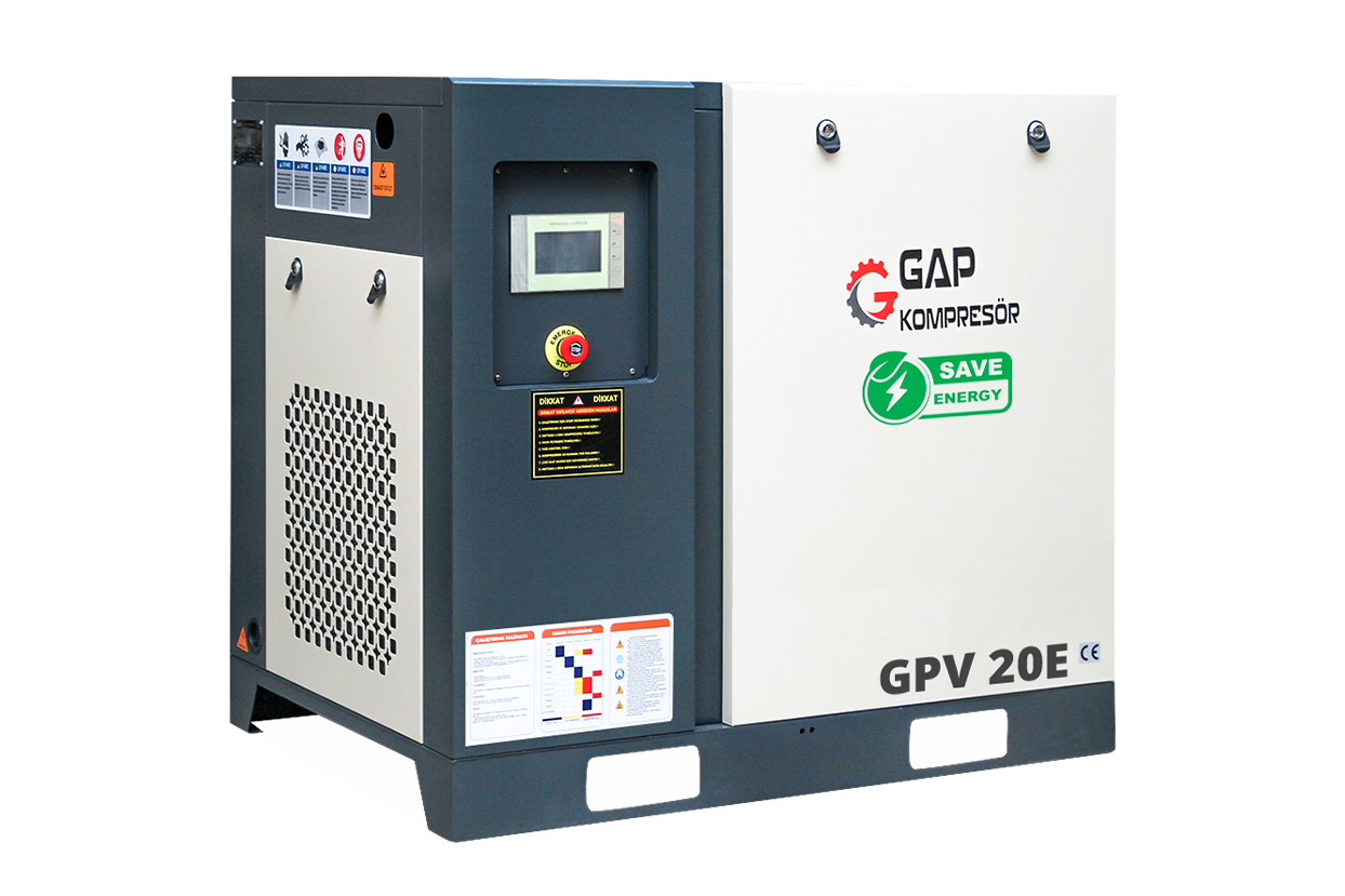 Gap Kompresör 1000 Litre 20 Hp Hava Kompresörü Gpv20e İnvertörlü Vidalı Kompresör