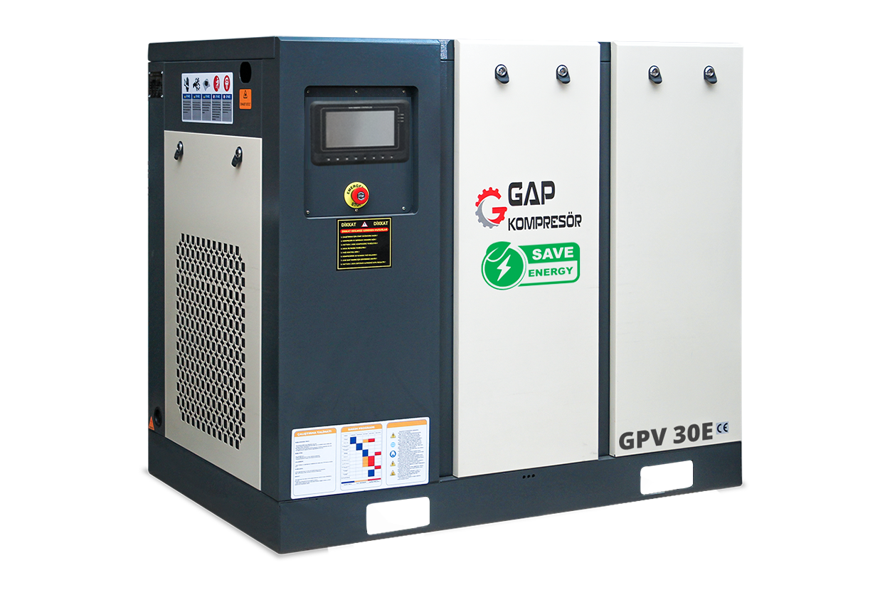 Gap Kompresör Gpv30E 1000 Litre 30 Hp Hava Kompresörü İnvertörlü Vidalı Kompresör