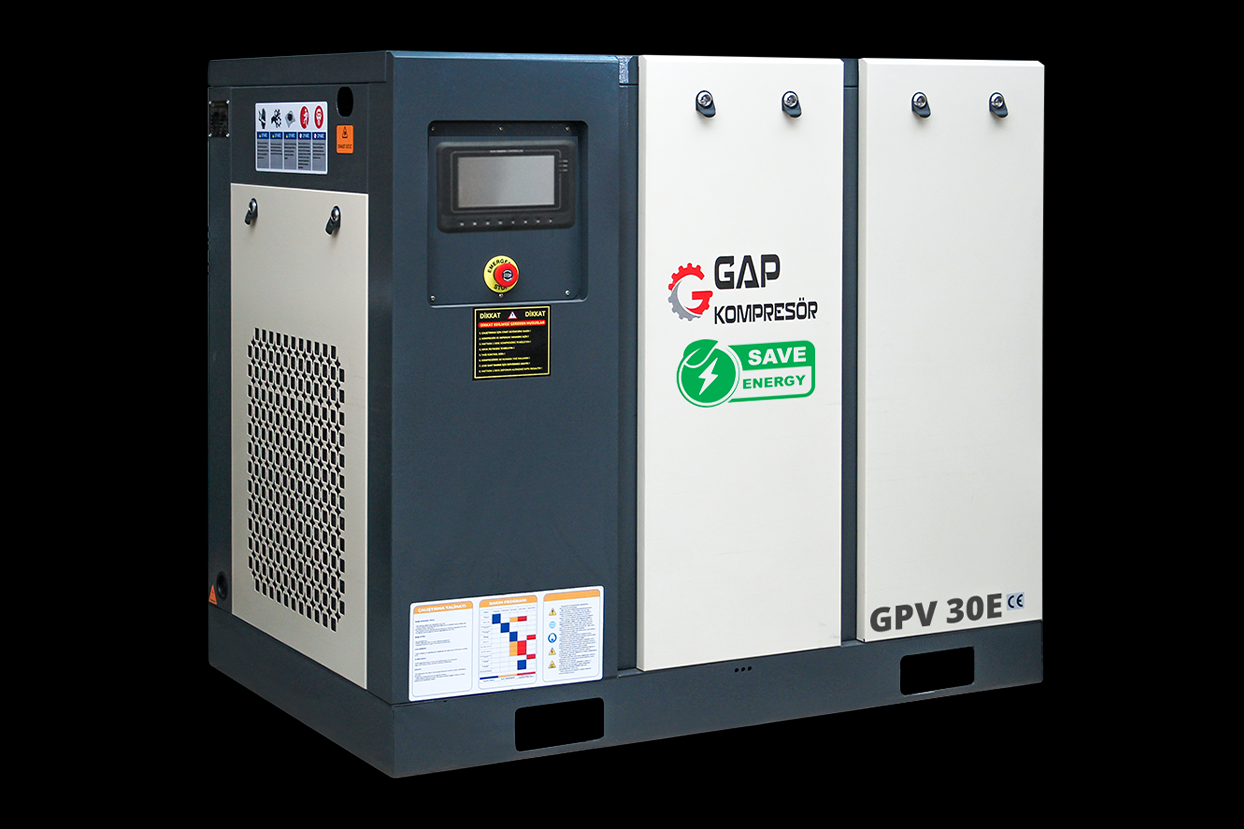 Gap Kompresör Gpv30E 1000 Litre 30 Hp İnvertörlü Vidalı Hava Kompresörü