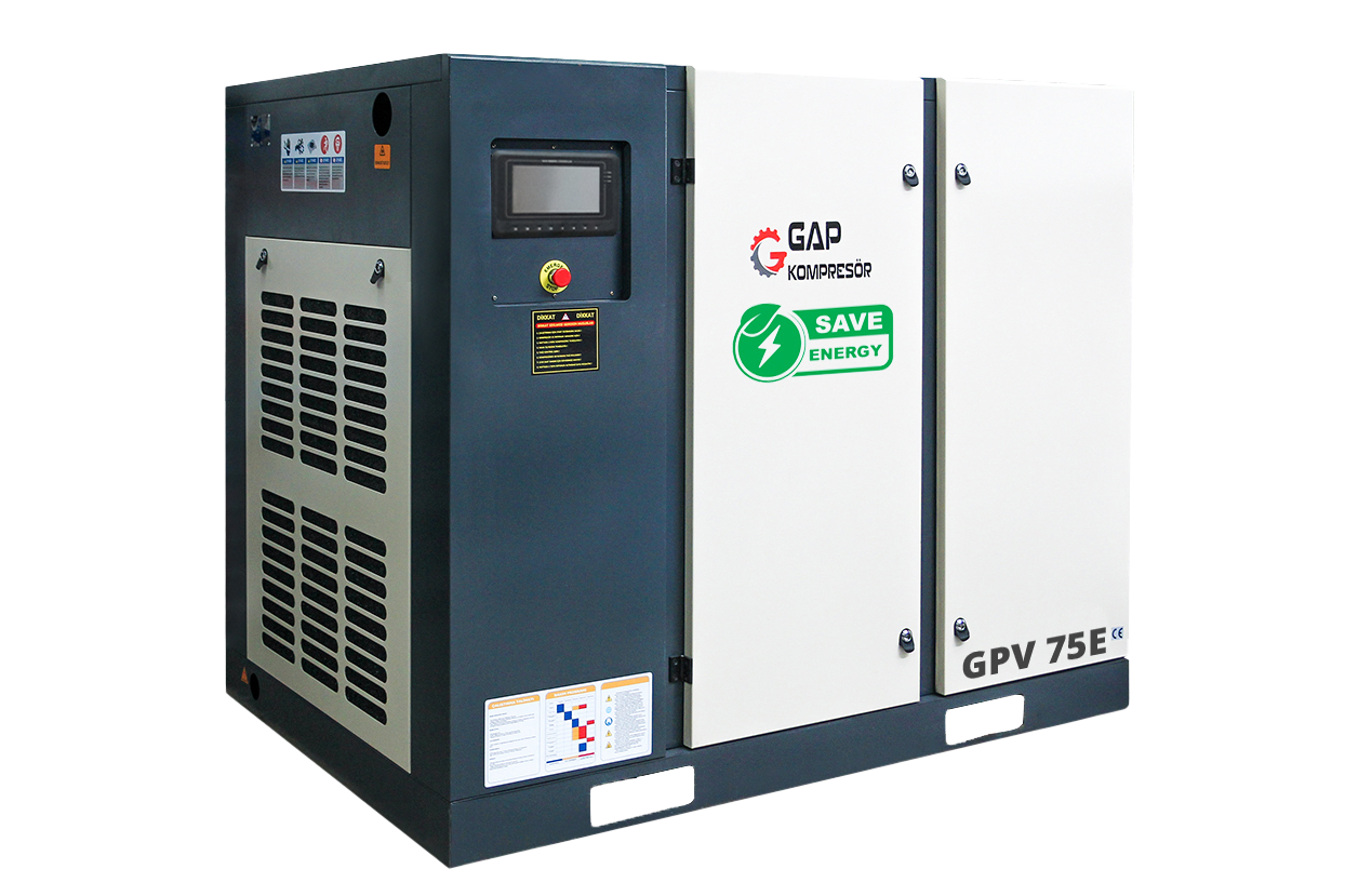 Gap Kompresör Gpv75E 2000 Litre 75 Hp Hava Kompresörü İnvertörlü Vidalı Kompresör