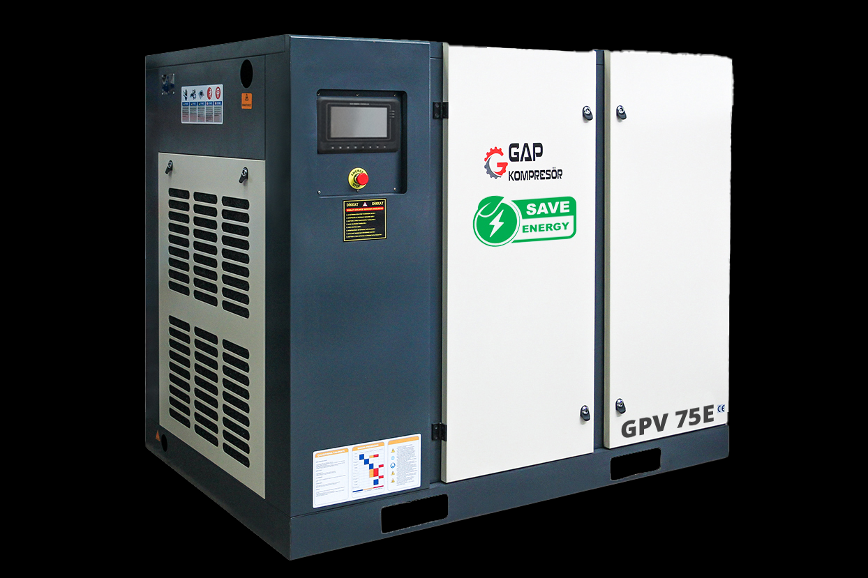 Gap Gpv75E 2000 Litre 75 Hp İnvertörlü Vidalı Hava Kompresörü
