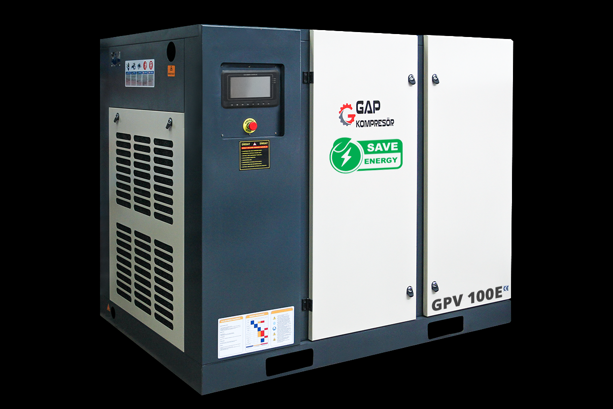 Gap Kompresör Gpv100E 2000 Litre 100 Hp İnvertörlü Vidalı Hava Kompresörü
