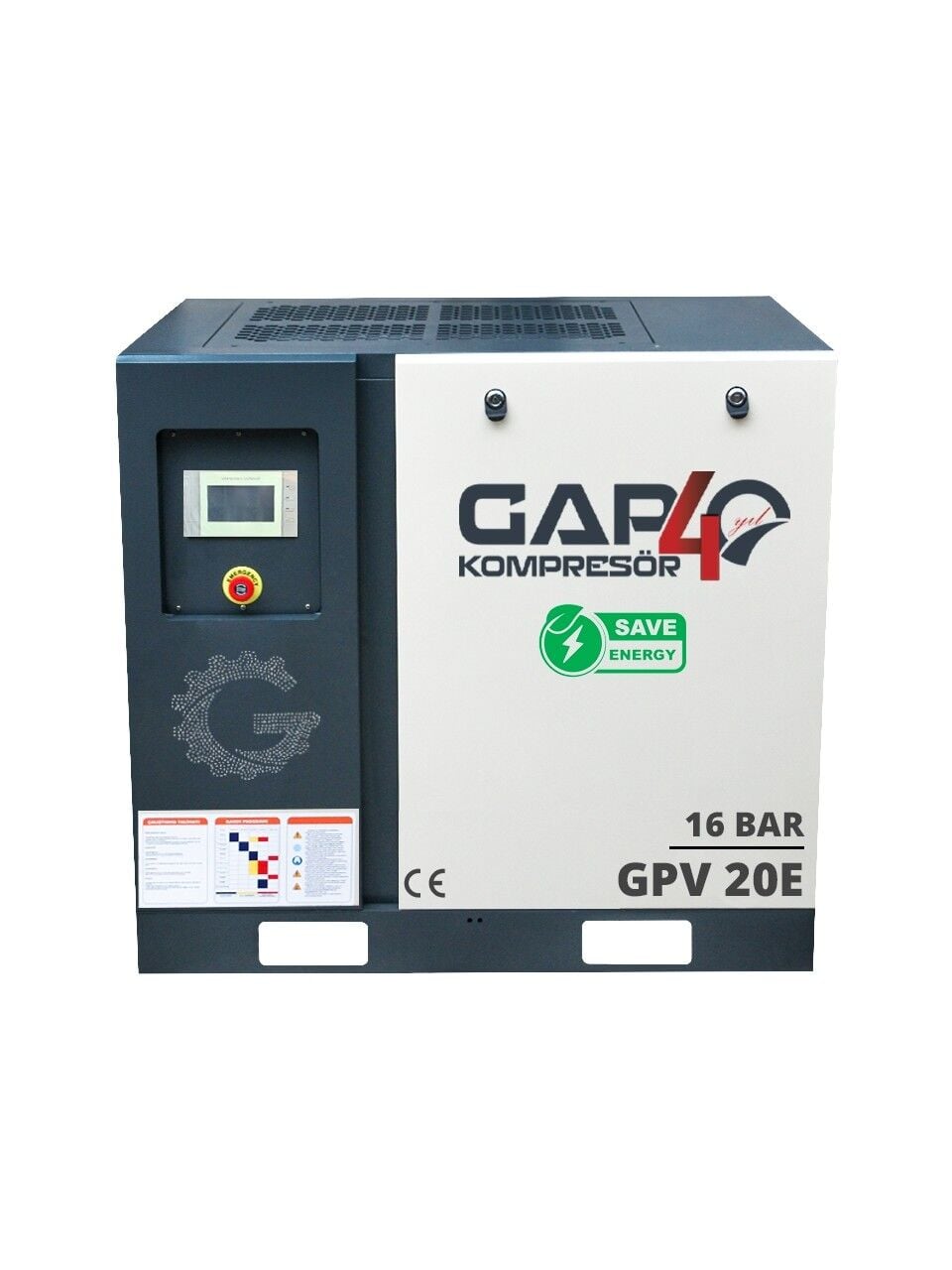 GAP Kompresör 16 Bar 20 Hp Inventörlü Hava Vidalı Kompresörü