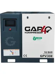 GAP Kompresör 16 Bar 30 Hp Inventörlü Hava Vidalı Kompresörü