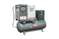 Gap Kompresör DepoÜstüGpv10E 500 Litre 10 Hp Depo Üstü İnvertörlü Vidalı Hava Kompresörü