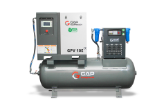 GAP Kompresör Depo Üstü İnvertörlü Gpv 10E 500 Lt 10 Hp Depo Üstü İnvertörlü Vidalı Hava Kompresör