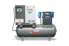Gap DepoÜstüGpv10E 500 Litre 10 Hp Depo Üstü İnvertörlü Vidalı Hava Kompresörü
