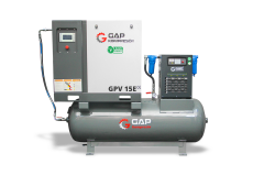 Gap Kompresör DepoÜstüGpv15E 500 Litre 15 Hp Depo Üstü İnvertörlü Vidalı Hava Kompresörü