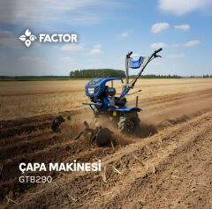 Factor GTB290 Benzinli Çapa Makinası Ipli - Şanzımanlı - Farlı