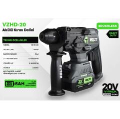 Voltz VZHD-20 20 V 5 Ah Akülü Kırıcı Delici Matkap