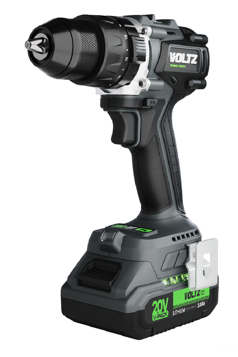 Voltz VZDR-20I E Darbeli Ayarlanabilir-Kademeli Hız 20 V 2 Ah Akülü Vidalama Matkap