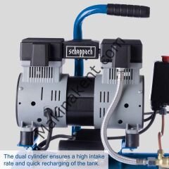 Scheppach Hc08Si Hava Kompresörü 1,5 Hp 6 Litre Yağsız Sessiz Kompresör