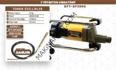 Deco-Flex 230B Beton Vibratörü T Tip DFT-DF3000